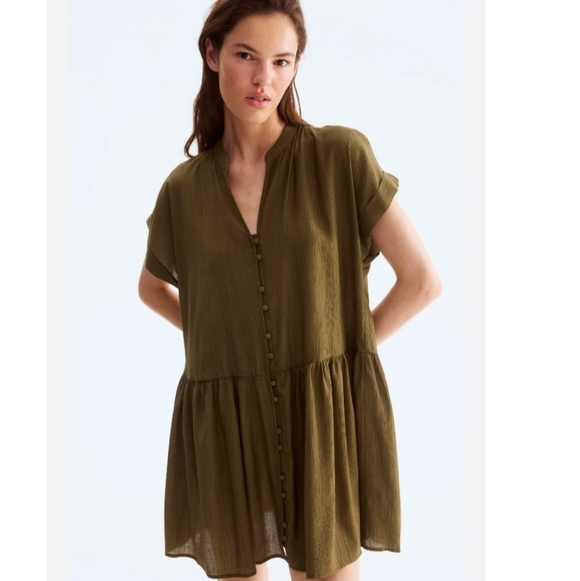 H&M Dresses & Skirts - NEW! H&M Crinkled Tunic Dress Size L